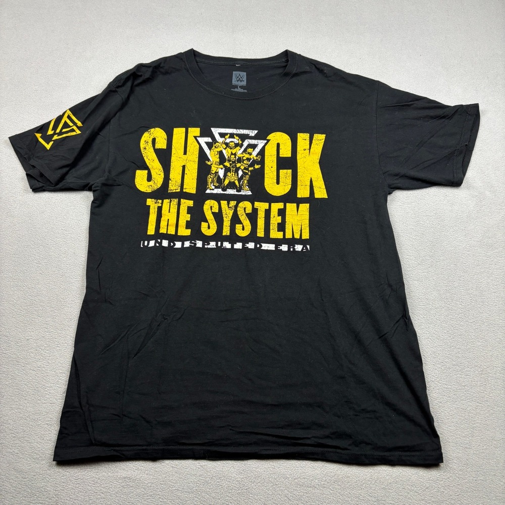 WWE Authentic Undisputed Era Shock The System Black Graphic T-Shirt Mens Large - Picture 1 of 7